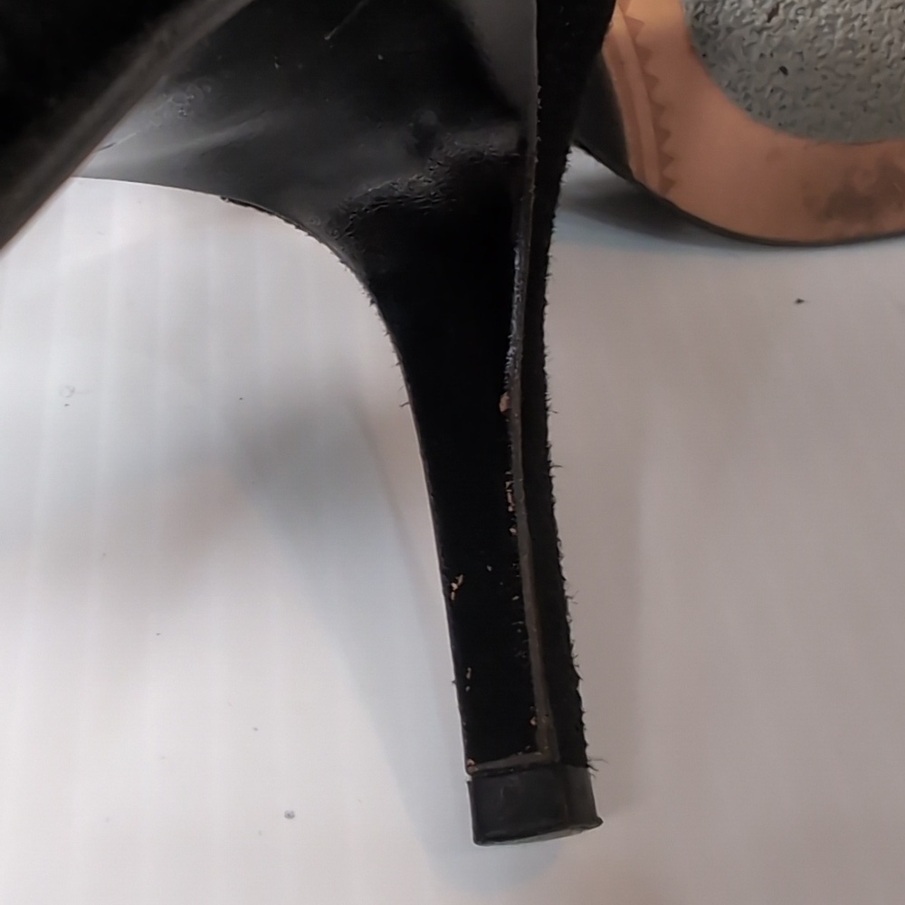 Yves Saint Laurent Vintage Black Open-Toe Slingback Heels Size 5 - Picture 9 of 10